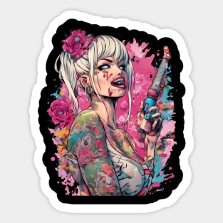 Mentally Deranged Girl Sticker